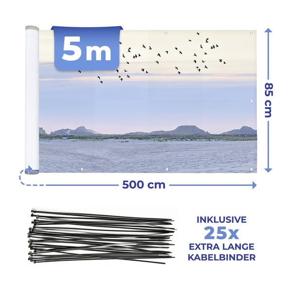 Plastová balkonová zástěna 500x85 cm North Sea Coast – Maximex-image-4