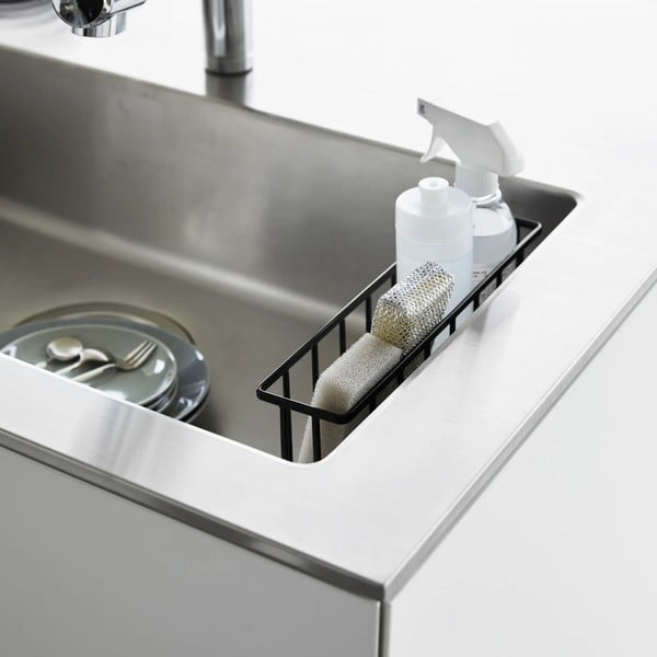 Černý kovový stojan na mycí prostředky bez vrtání Film Hook – YAMAZAKI-image-3