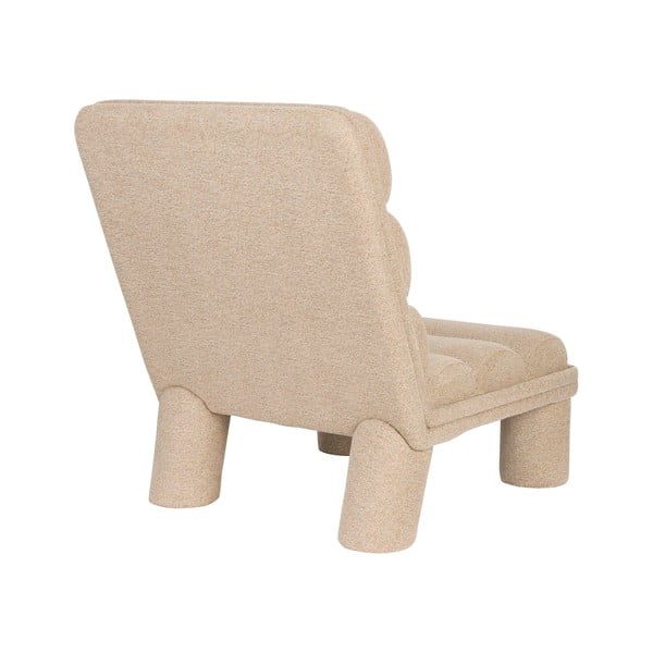 Béžové křeslo z textilie bouclé Fern – Dutchbone-image-4