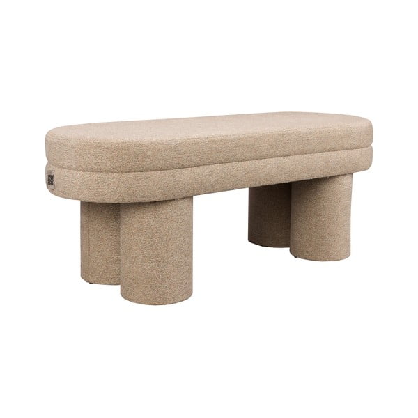 Béžová lavice z textilie bouclé Fern – Dutchbone-image-2