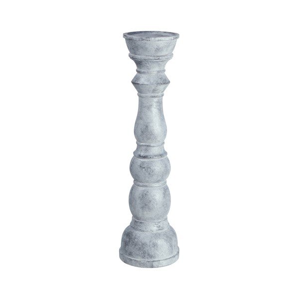 Šedý keramický svícen Tradition, výška 81 cm