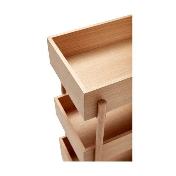 Konzolový stolek z dubového dřeva v přírodní barvě 34x43 cm Stack – Hübsch-image-3