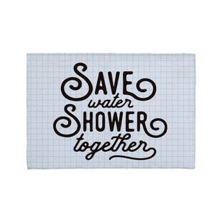 Bílo-černá koupelnová předložka 60x40 cm Shower Together - Really Nice Things