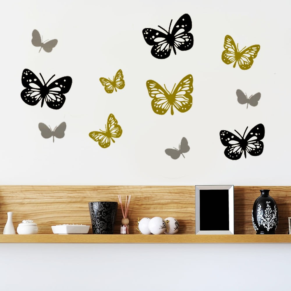 Samolepka na stěnu Barevní motýlci, 60x90 cm