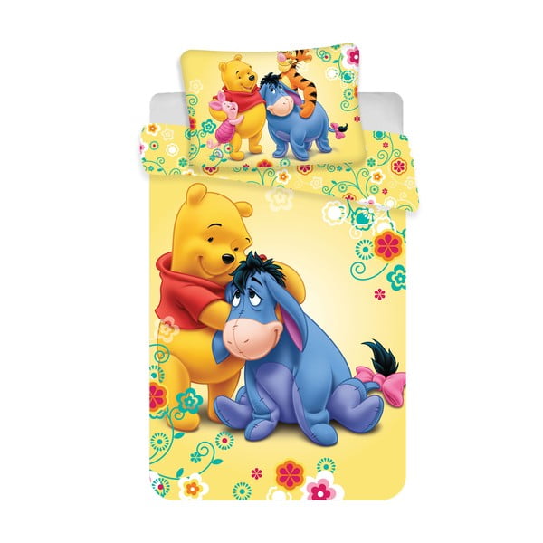 Bavlněné dětské povlečení do postýlky 100x135 cm Winnie-the-Pooh – Jerry Fabrics