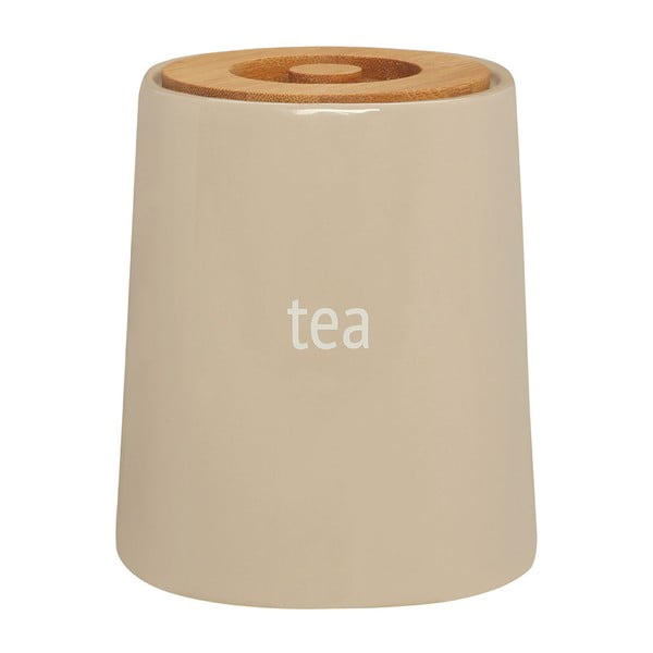 Krémová dóza na čaj s bambusovým víkem Premier Housewares Fletcher, 800 ml