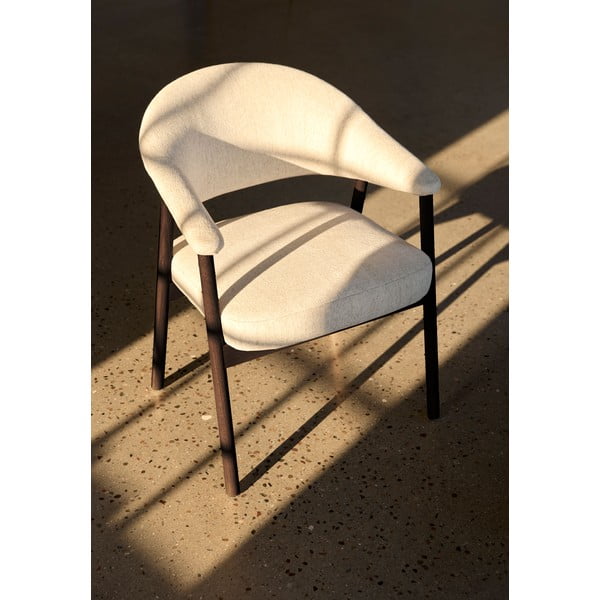 Krémová jídelní křesla v sadě 2 ks s područkami z dubového dřeva Elk – Unique Furniture-image-2