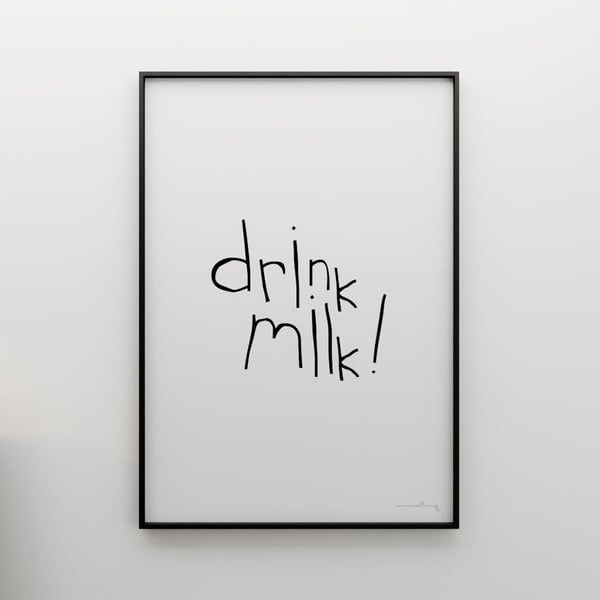 Plakát Drink milk, 100x70 cm