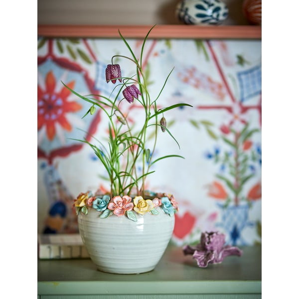 Kameninový ručně malovaný obal na květináč ø 19,5 cm Eanna – Bloomingville-image-1