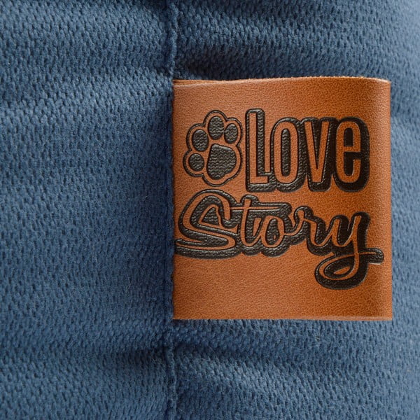 Modrý pelíšek pro psa 50x55 cm – Love Story-image-2