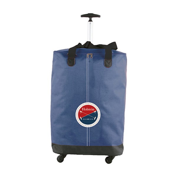 Modrá nákupní taška taška na kolečkách Bergner Polo, 56 l