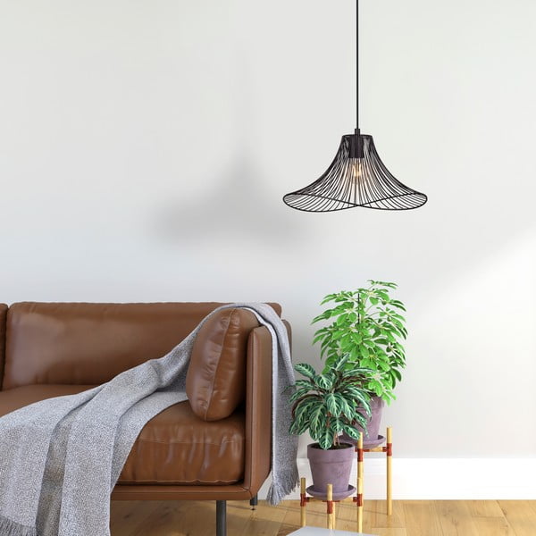 Černé závěsné svítidlo ø 40 cm Wavy – Squid Lighting-image-1