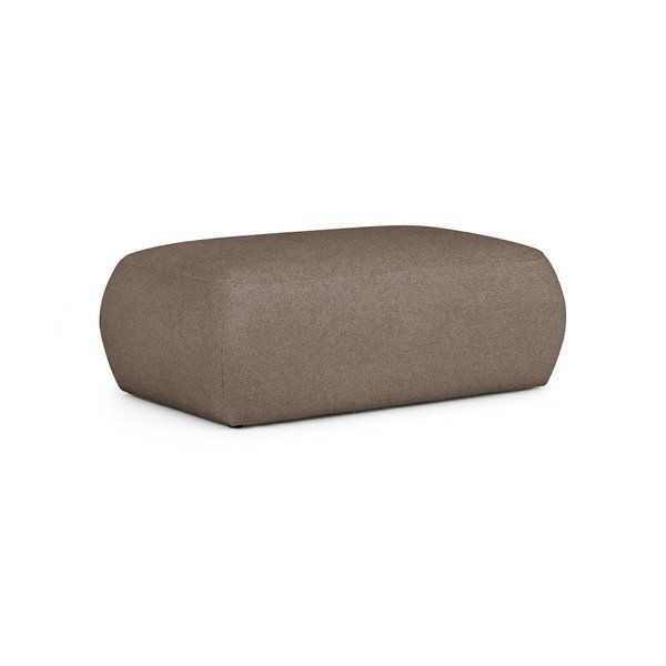 Hnědá podnožka z textilie bouclé Mirel – Rodier-image-2