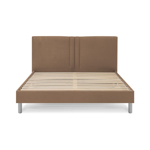 Světle hnědá čalouněná dvoulůžková postel s roštem 180x200 cm Kerry – Bobochic Paris-image-2