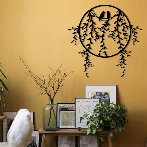 Kovová nástěnná dekorace 45x44 cm Lovebirds – Wallity-image-4