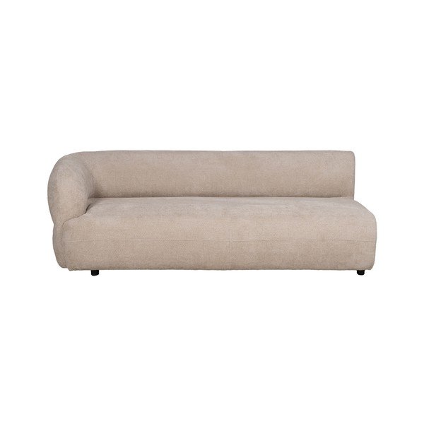 Béžová žinylková pohovka levý roh 199 cm Minimal – Ixia