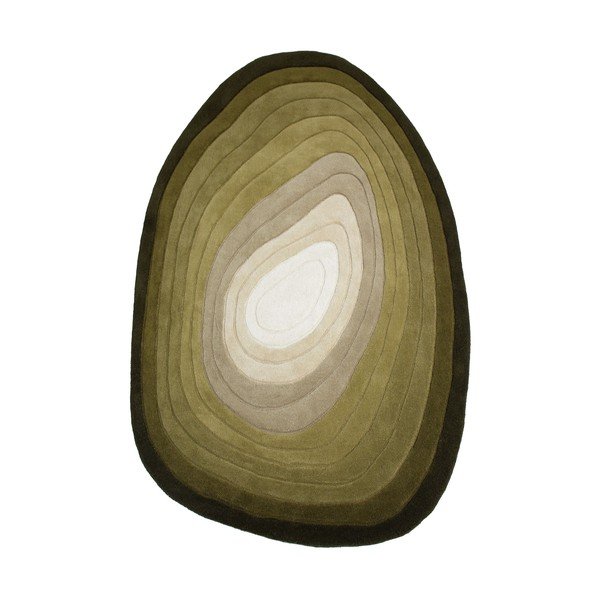 Zelený ručně tkaný vlněný koberec 200x290 cm Puddle Ombre  – Flair Rugs