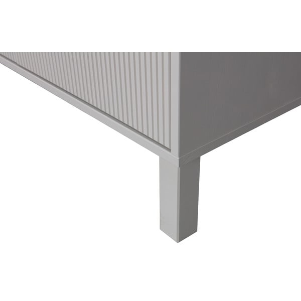 Světle šedá nízká komoda z borovicového dřeva 94x91 cm Madu – WOOOD-image-4