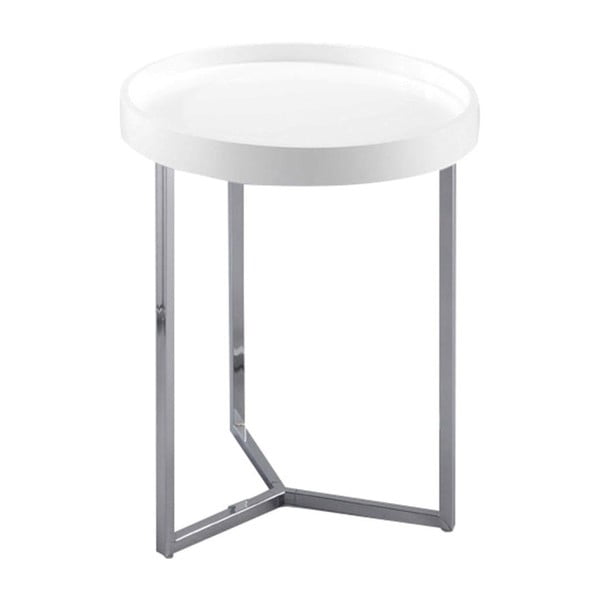 Bílý odkládací stolek Design Twist Tallin