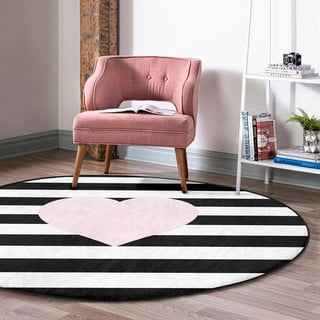 Černo-bílý dětský koberec ø 120 cm Comfort – Mila Home