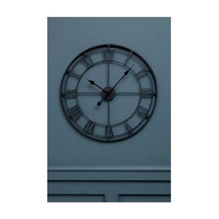 Černé nástěnné hodiny Premier Housewares Matt, ⌀ 59 cm