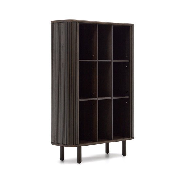 Tmavě hnědá skříňka v dekoru jasanu s posuvnými dveřmi 110x160x40 cm Mailen – Kave Home