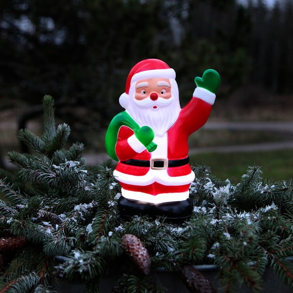 Svítící zapichovací dekorace Santa, výška 28 cm