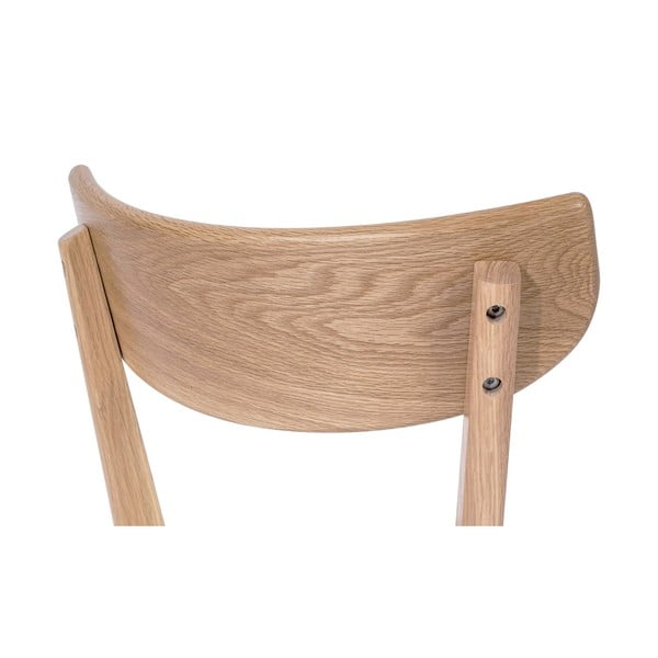 Jídelní židle z dubového dřeva s bílým sedákem Arch - Bonami Essentials-image-4