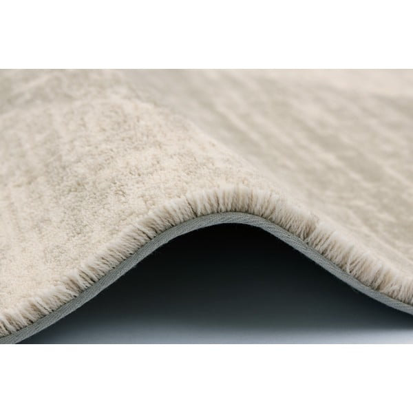 Béžový vlněný koberec 133x190 cm Agnus Checkered – Agnella-image-3