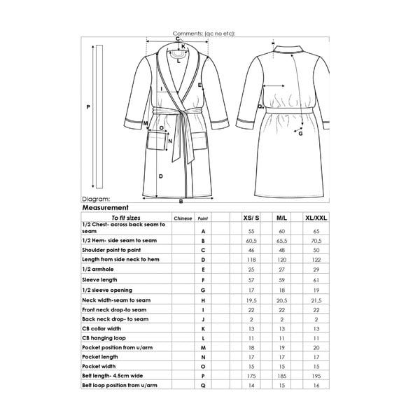 Bílý bavlněný župan velikost XS/S Terry – HIP-image-2