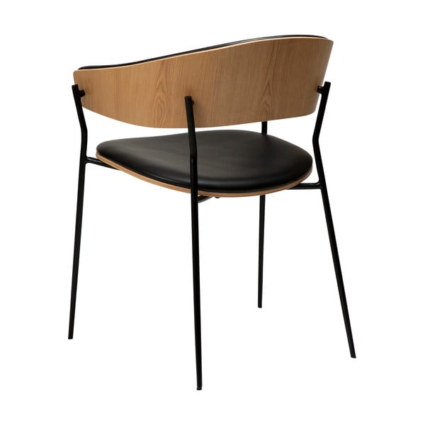 Černé/ve světle přírodní barvě jídelní křeslo s područkami Crib – DAN-FORM Denmark-image-4