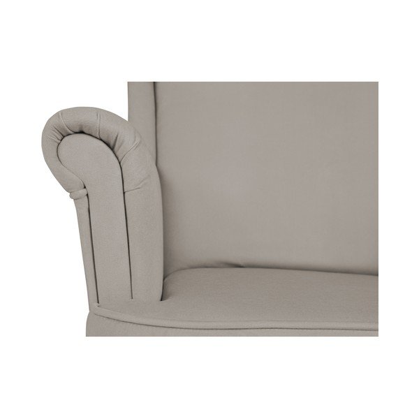 Béžové křeslo ušák Micadoni Home Pirla-image-4