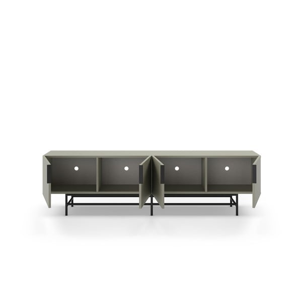 Zelenošedý TV stolek 200x54,5 cm Eldia – Marckeric-image-2