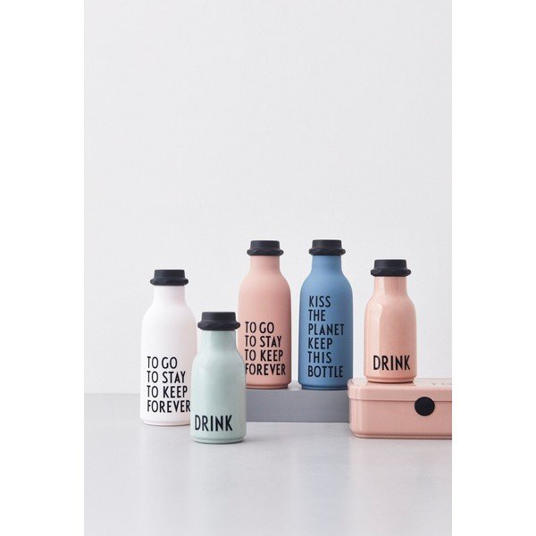 Růžová dětská láhev Design Letters Drink, 330 ml-image-4