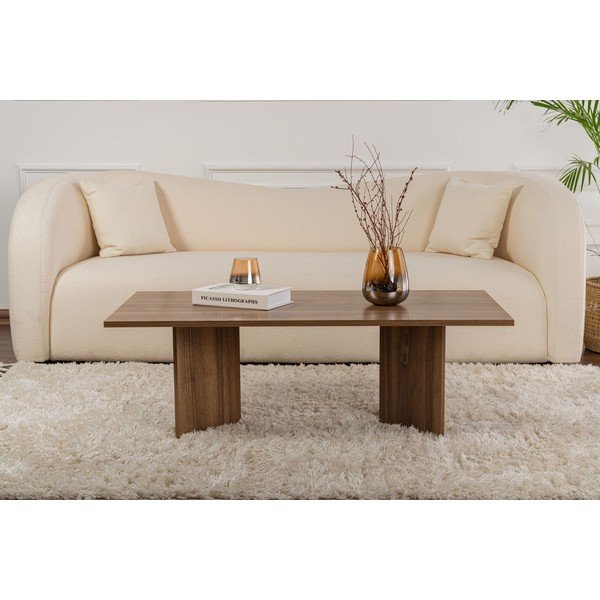 Tmavě hnědý konferenční stolek v dekoru ořechu 60x119 cm Sabin – Kalune Design-image-2