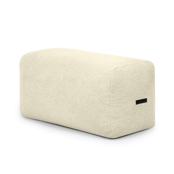 Krémový sedací vak z textilie bouclé Plus 100 Lounge – SLOWDOWN