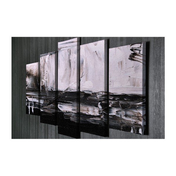 5dílný nástěnný obraz na plátně Gray Tones-image-2