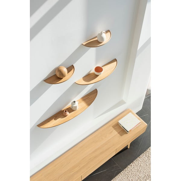 Police z dubového dřeva v přírodní barvě Mu – Gazzda-image-1