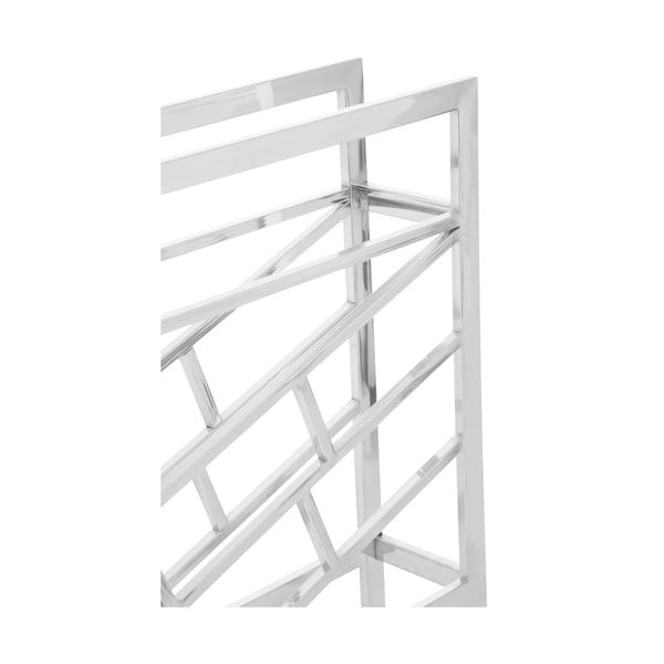 Kovový regál na víno v leskle stříbrné barvě na 12 lahví Barolo – Premier Housewares-image-4
