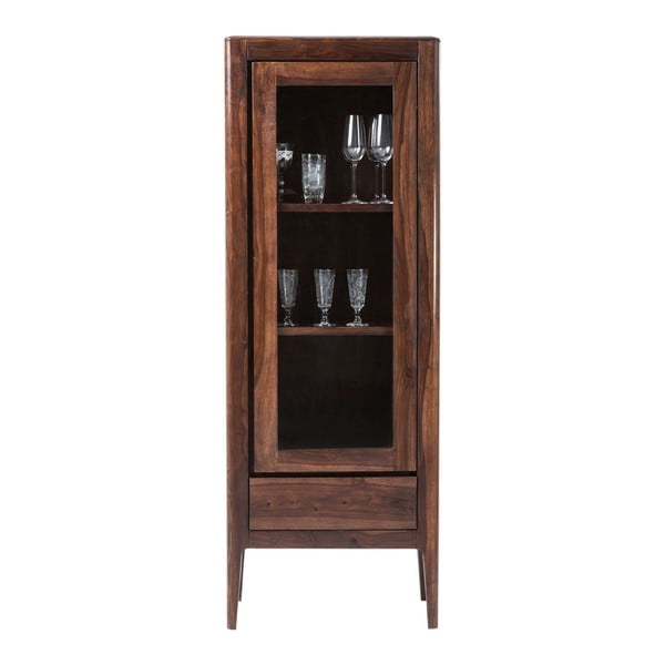 Ručně vyráběná vitrína ze dřeva sheesham Kare Desgin Brooklyn Walnut
