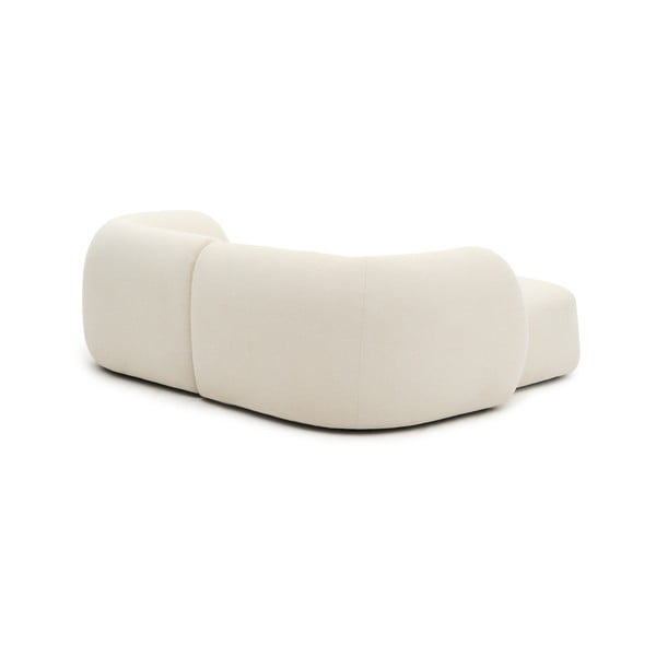 Krémová žinylková rohová pohovka (levý roh/s lenoškou) Martina – Kave Home-image-4