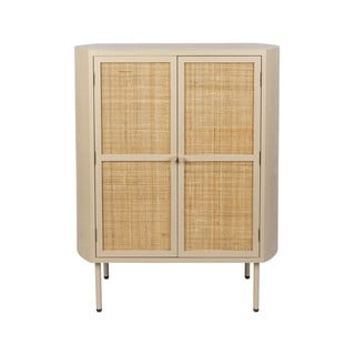 Krémová ratanová skříňka 80x100 cm Amaya – White Label