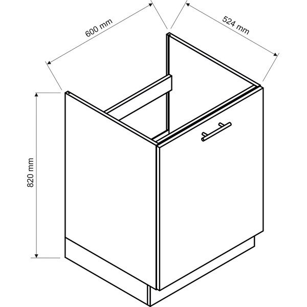 Dřezová  kuchyňská skříňka (šířka 60 cm) Kai – STOLKAR-image-1
