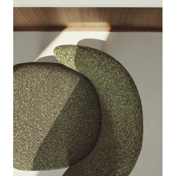 Tmavě zelená čalouněná barová židle (výška sedáku 65 cm) Ciselia – Kave Home-image-2