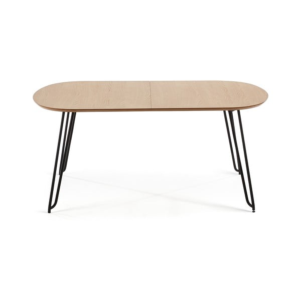 Rozkládací jídelní stůl v dekoru dubu v přírodní barvě 100x170 cm Novac – Kave Home-image-2