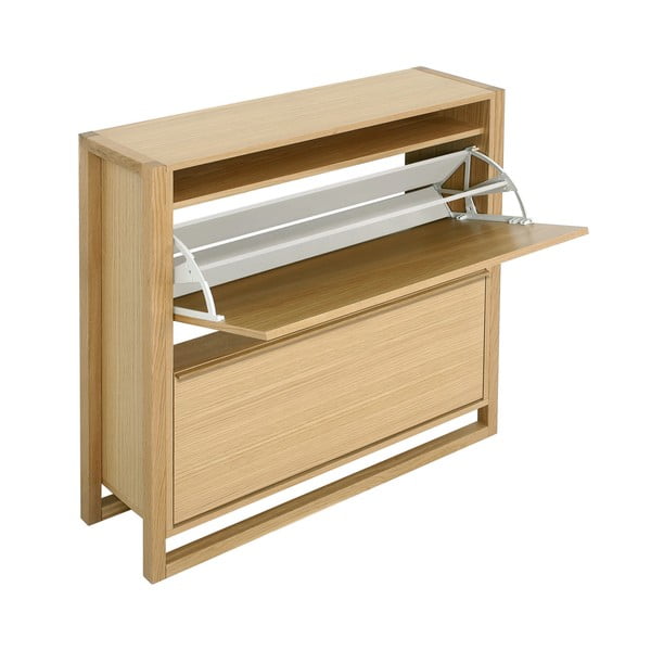 Výklopný botník v dekoru dubu v přírodní barvě NewEst – Woodman-image-3