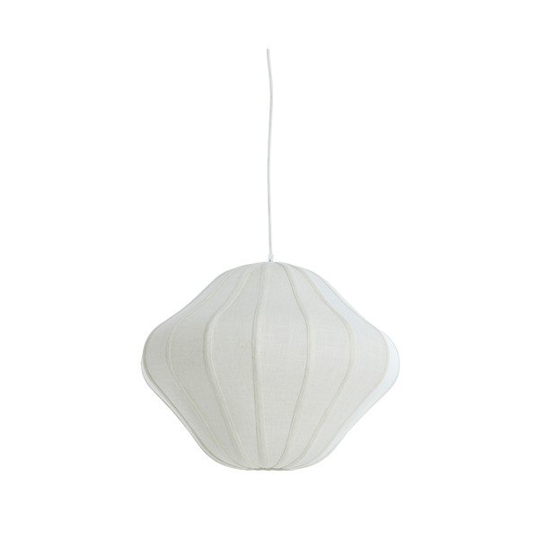 Krémové závěsné svítidlo s textilním stínidlem ø 10 cm Sukau – Light & Living