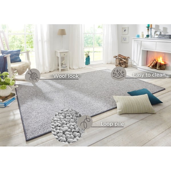 Šedý koberec 80x150 cm Wolly – BT Carpet-image-4