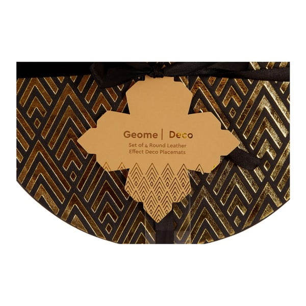 Prostírání z umělé kůže a kartonu v sadě 4 ks ø 25 cm Geome – Premier Housewares-image-1