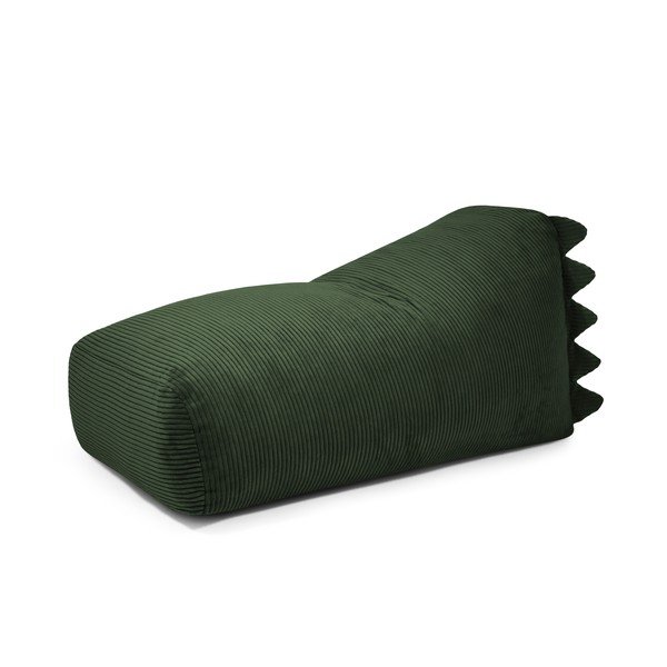 Zelený manšestrový dětský sedací vak Snug 130 Dragon – SLOWDOWN